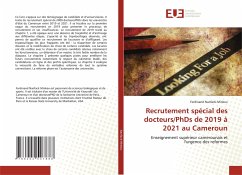 Recrutement spécial des docteurs/PhDs de 2019 à 2021 au Cameroun - Nanfack-Minkeu, Ferdinand