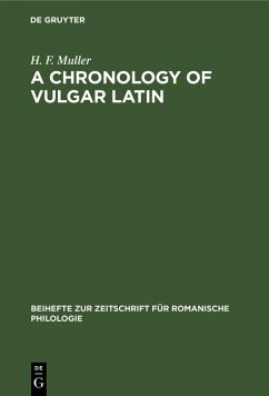 Cover A Chronology of Vulgar Latin (eBook, PDF)