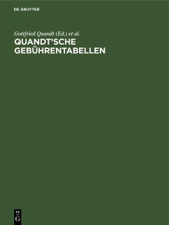Cover Quandt'sche Gebührentabellen (eBook, PDF)
