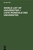 World List of Universities / Liste Mondiale des Universites (eBook, PDF)