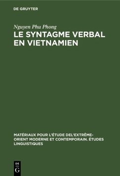 Cover Le syntagme verbal en vietnamien (eBook, PDF)