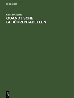 Cover Quandt'sche Gebührentabellen (eBook, PDF)