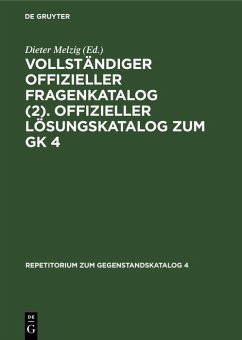 Cover Vollständiger Offizieller Fragenkatalog (2). Offizieller Lösungskatalog zum GK 4 (eBook, PDF)