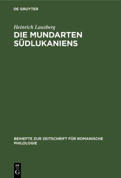 Die Mundarten Südlukaniens (eBook, PDF) - Lausberg, Heinrich