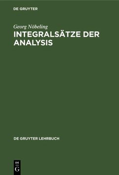 Integralsätze der Analysis (eBook, PDF) - Nöbeling, Georg