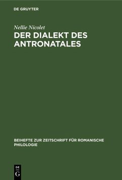 Der Dialekt des Antronatales (eBook, PDF) - Nicolet, Nellie