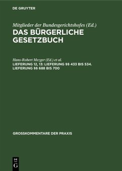 Cover Lieferung §§ 433 bis 534. Lieferung §§ 688 bis 700 (eBook, PDF)