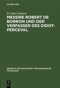 Cover Messire Robert de Borron und der Verfasser des Didot-Perceval (eBook, PDF)