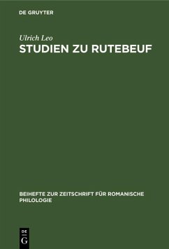 Studien zu Rutebeuf (eBook, PDF) - Leo, Ulrich