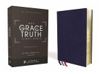 Niv, the Grace and Truth Study Bible (Trustworthy and Practical Insights), Premium Goatskin Leather, Blue, Premier Collection, Black Letter, Art Gilded Edges, Comfort Print