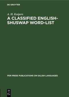 Cover A Classified English-Shuswap Word-List (eBook, PDF)