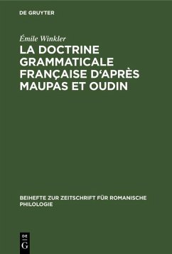 Cover La doctrine grammaticale française d'après Maupas et Oudin (eBook, PDF)