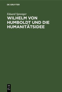 Cover Wilhelm von Humboldt und die Humanitätsidee (eBook, PDF)