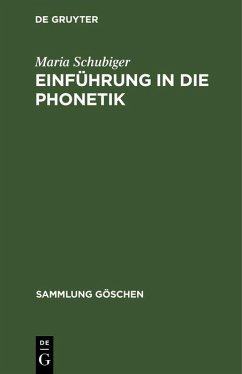 Einführung in die Phonetik (eBook, PDF) - Schubiger, Maria