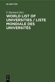 World List of Universities / Liste Mondiale des Universités (eBook, PDF)