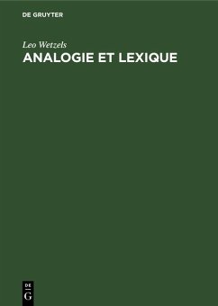 Cover Analogie et Lexique (eBook, PDF)