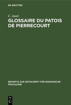 Cover Glossaire du patois de Pierrecourt (eBook, PDF)