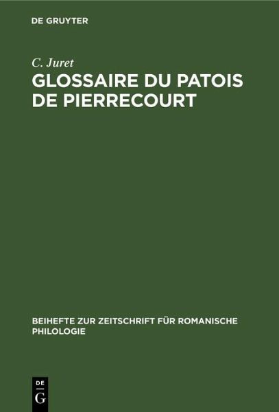 Glossaire du patois de Pierrecourt (eBook, PDF) Glossaire du patois de Pierrecourt (eBook, PDF)