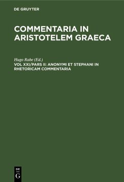 Anonymi et Stephani in rhetoricam commentaria (eBook, PDF)