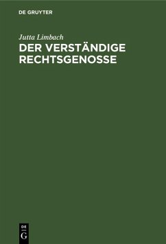 Cover Der verständige Rechtsgenosse (eBook, PDF)