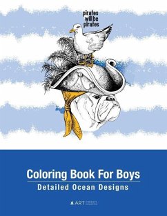 Coloring Book For Boys: Detailed Ocean Designs: Colouring Pages For Relaxation, Tweens, Preteens, Ages 8-12, Detailed Zendoodle Drawings, Calm - Art Therapy Coloring