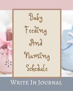 Baby Feeding And Nursing Schedule - Write In Journal - Time, Notes, Diapers - Cream Brown Pastels Pink Blue Abstract - Toqeph