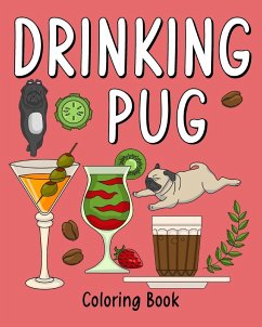 Drinking Pug Coloring Book - Paperland