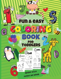 TITLU - FUN&EASY COLORING BOOK FOR TODDLERS (ALPHABET LETTERS ,NUMBERS AND ANIMALS) - McSerban, Bas