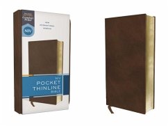 Niv, Pocket Thinline Bible, Leathersoft, Brown, Red Letter, Comfort Print - Zondervan