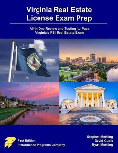 Virginia Real Estate License Exam Prep: All-in-One Review and Testing to Pass Virginia's PSI Real Estate Exam - Cusic, David; Mettling, Ryan; Mettling, Stephen