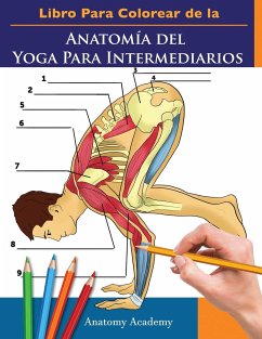 Libro Para Colorear de la Anatomía del Yoga Para Intermediarios - Academy, Anatomy
