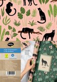 Geschenkpapier-Set: Panther (vegan, Blauer Engel, Recyclingpapier)