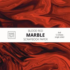 Cover Blood Red Marble Scrapbook Paper