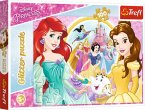 Disney Arielle die Meerjungfrau Glitterpuzzle, Bella und Arielle (Kinderpuzzle)
