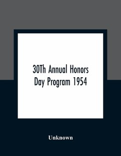 30Th Annual Honors Day Program 1954 - Unknown