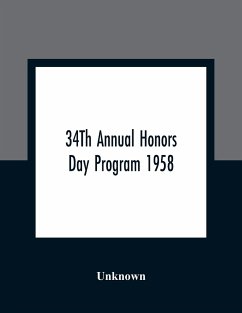 34Th Annual Honors Day Program 1958 - Unknown