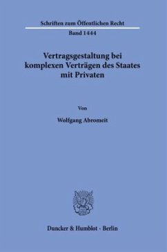 Cover Vertragsgestaltung bei komplexen Verträgen des Staates mit Privaten