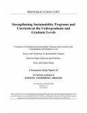 Strengthening Sustainability Programs and Curricula at the Undergraduate and Graduate Levels