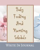 Baby Feeding And Nursing Schedule - Write In Journal - Time, Notes, Diapers - Cream Brown Pastels Pink Blue Abstract