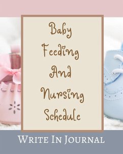 Baby Feeding And Nursing Schedule - Write In Journal - Time, Notes, Diapers - Cream Brown Pastels Pink Blue Abstract - Toqeph