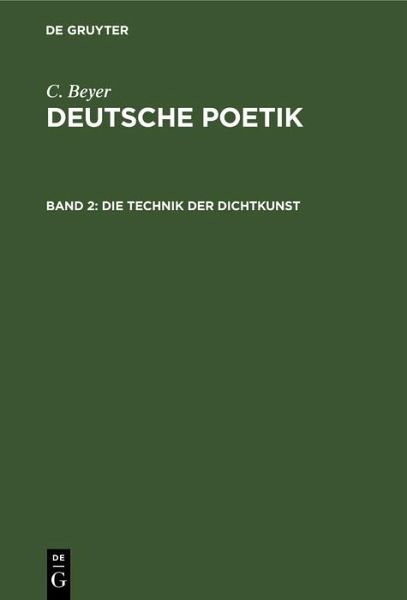 Die Technik der Dichtkunst (eBook, PDF) Die Technik der Dichtkunst (eBook, PDF)