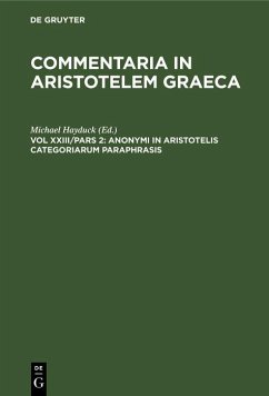 Cover Anonymi in Aristotelis categoriarum paraphrasis (eBook, PDF)