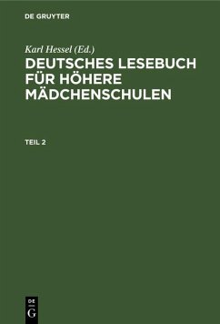 Cover Deutsches Lesebuch für höhere Mädchenschulen. Teil 2 (eBook, PDF)
