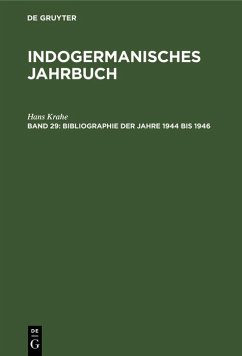 Bibliographie der Jahre 1944 bis 1946 (eBook, PDF) - Krahe, Hans