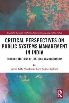 Cover Critical Perspectives on Public Systems Management in India (eBook, PDF)