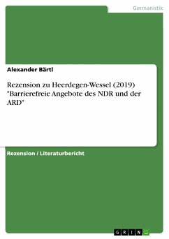 Rezension zu Heerdegen-Wessel (2019) &quote;Barrierefreie Angebote des NDR und der ARD&quote; (eBook, PDF)