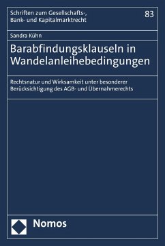 Barabfindungsklauseln in Wandelanleihebedingungen (eBook, PDF) - Kühn, Sandra