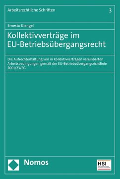 Kollektivverträge im EU-Betriebsübergangsrecht (eBook, PDF) - Klengel, Ernesto
