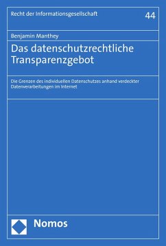 Das datenschutzrechtliche Transparenzgebot (eBook, PDF) - Manthey, Benjamin
