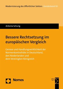 Bessere Rechtsetzung im europäischen Vergleich (eBook, PDF) - Schurig, Antonia